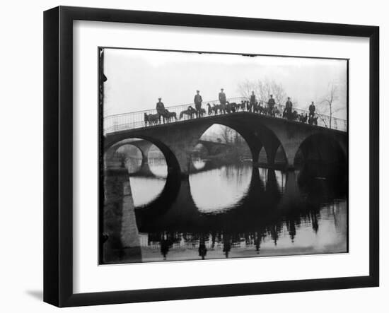 Greyhounds on a Bridge--Framed Photographic Print