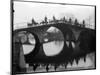 Greyhounds on a Bridge-null-Mounted Photographic Print