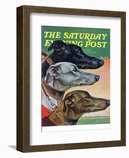 "Greyhounds," Saturday Evening Post Cover, March 29, 1941-Paul Bransom-Framed Giclee Print