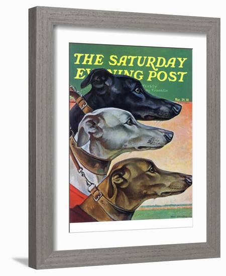 "Greyhounds," Saturday Evening Post Cover, March 29, 1941-Paul Bransom-Framed Giclee Print