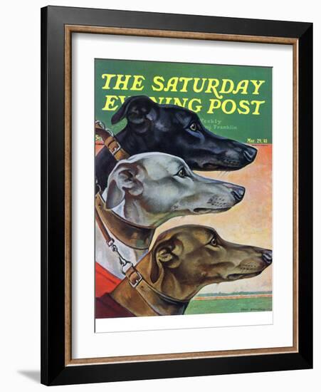 "Greyhounds," Saturday Evening Post Cover, March 29, 1941-Paul Bransom-Framed Giclee Print