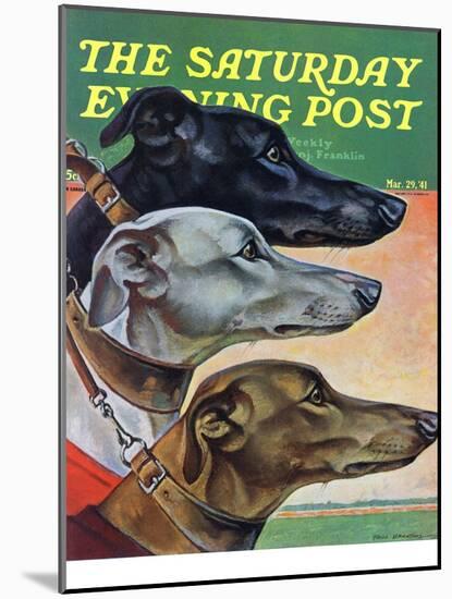 "Greyhounds," Saturday Evening Post Cover, March 29, 1941-Paul Bransom-Mounted Giclee Print