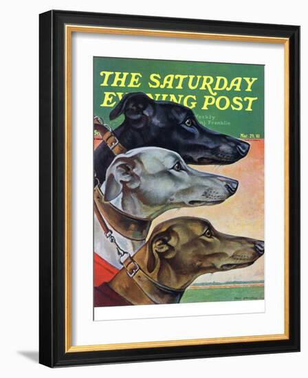 "Greyhounds," Saturday Evening Post Cover, March 29, 1941-Paul Bransom-Framed Giclee Print