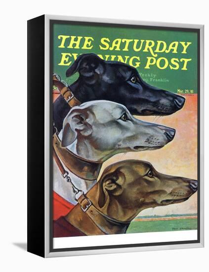 "Greyhounds," Saturday Evening Post Cover, March 29, 1941-Paul Bransom-Framed Premier Image Canvas