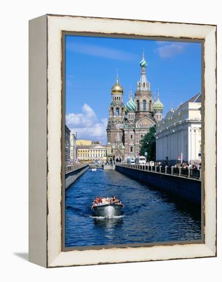 Griboedova Canal and Church of the Spilled Blood, St. Petersburg, Russia-Jonathan Smith-Framed Premier Image Canvas