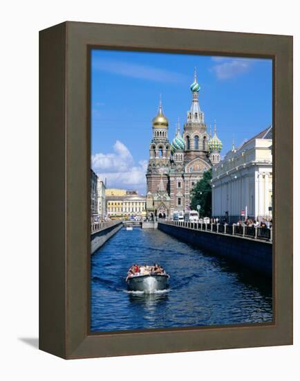 Griboedova Canal and Church of the Spilled Blood, St. Petersburg, Russia-Jonathan Smith-Framed Premier Image Canvas