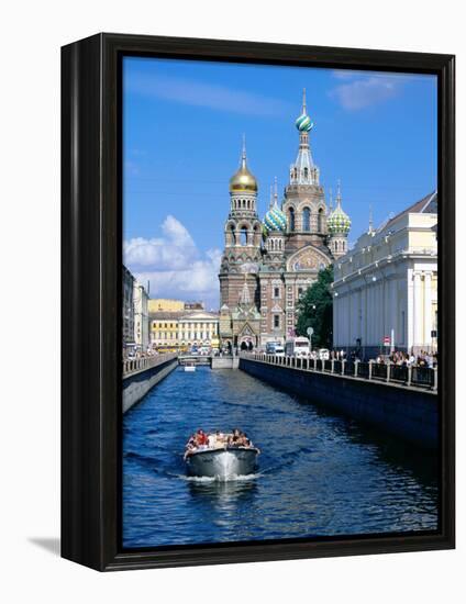 Griboedova Canal and Church of the Spilled Blood, St. Petersburg, Russia-Jonathan Smith-Framed Premier Image Canvas