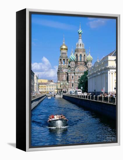 Griboedova Canal and Church of the Spilled Blood, St. Petersburg, Russia-Jonathan Smith-Framed Premier Image Canvas