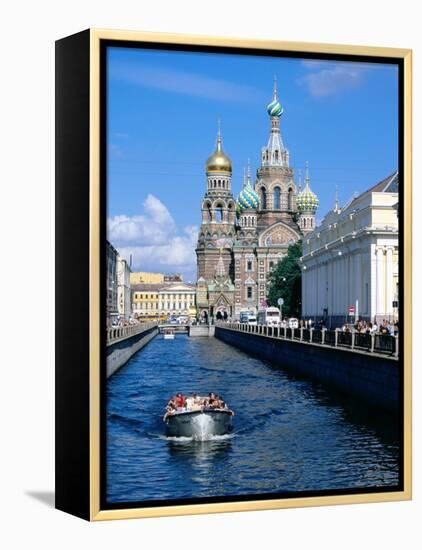 Griboedova Canal and Church of the Spilled Blood, St. Petersburg, Russia-Jonathan Smith-Framed Premier Image Canvas