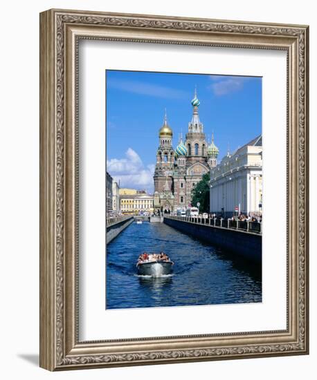 Griboedova Canal and Church of the Spilled Blood, St. Petersburg, Russia-Jonathan Smith-Framed Premium Photographic Print