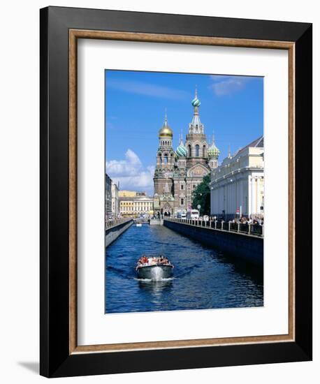 Griboedova Canal and Church of the Spilled Blood, St. Petersburg, Russia-Jonathan Smith-Framed Premium Photographic Print