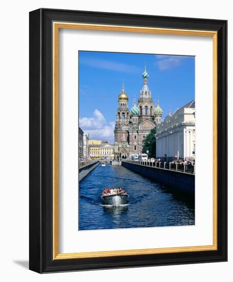 Griboedova Canal and Church of the Spilled Blood, St. Petersburg, Russia-Jonathan Smith-Framed Premium Photographic Print