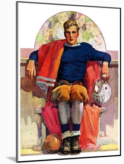 "Gridiron Great,"November 19, 1932-John E. Sheridan-Mounted Giclee Print