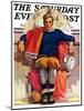 "Gridiron Great," Saturday Evening Post Cover, November 19, 1932-John E. Sheridan-Mounted Giclee Print