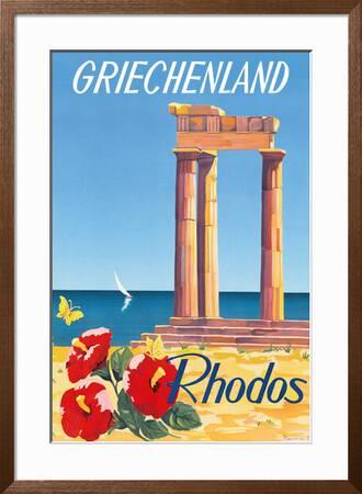 Griechenland Greece Rhodos Island Of Rhodes Temple Of Apollo Giclee Print C Neuria Art Com