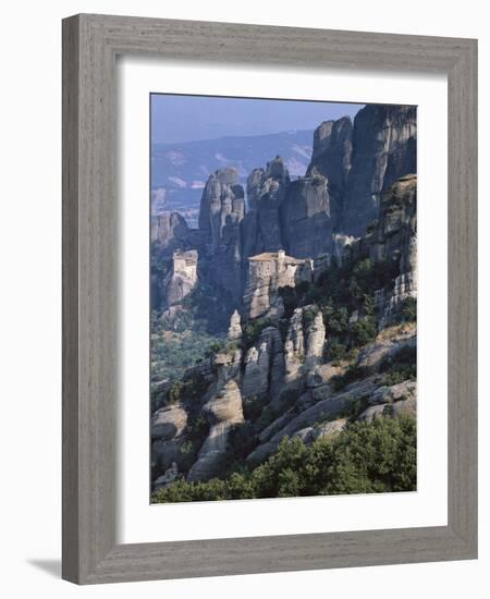 Griechenland, Thessalien, Meteora-Klv?Ster, Kloster Roussanou, Aghios Nikolaos , Glaube, Religion-Thonig-Framed Photographic Print