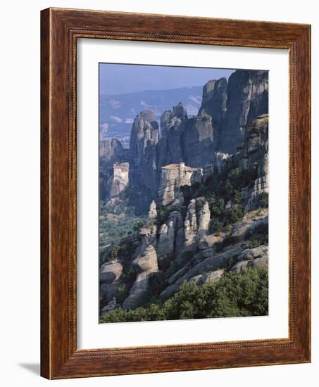 Griechenland, Thessalien, Meteora-Klv?Ster, Kloster Roussanou, Aghios Nikolaos , Glaube, Religion-Thonig-Framed Photographic Print