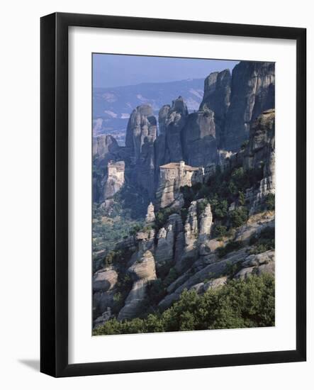 Griechenland, Thessalien, Meteora-Klv?Ster, Kloster Roussanou, Aghios Nikolaos , Glaube, Religion-Thonig-Framed Photographic Print