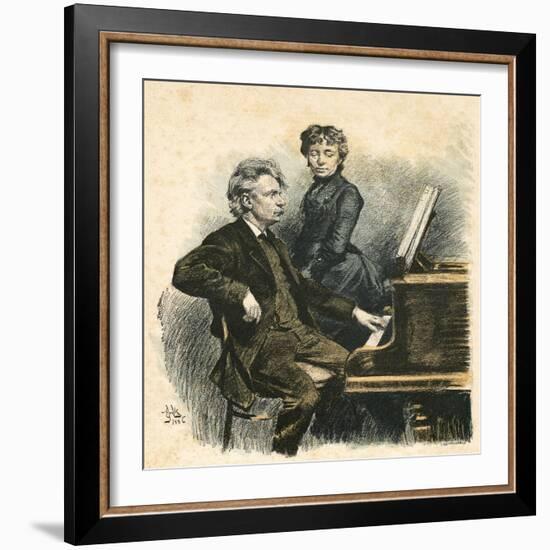 Grieg and His Wife-Erik Henningsen-Framed Art Print