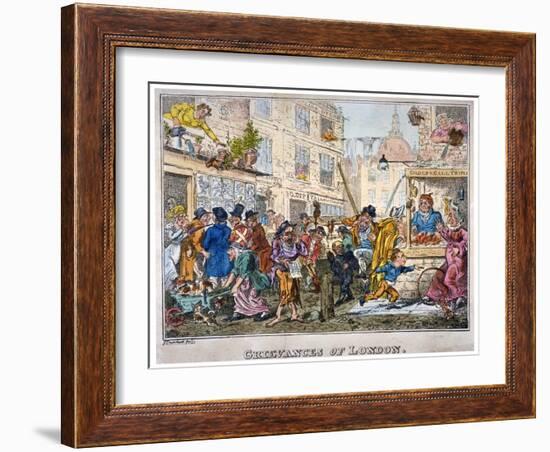 Grievances of London, 1812-George Cruikshank-Framed Giclee Print