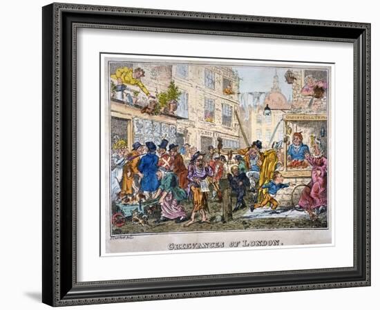 Grievances of London, 1812-George Cruikshank-Framed Giclee Print