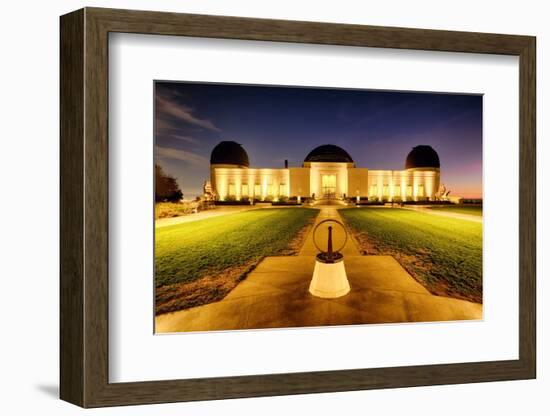 Griffith Obsewrvatory Lit Up At Night, Los Angeles, California-George Oze-Framed Photographic Print