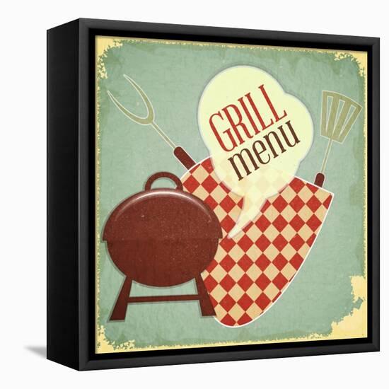 Grill Menu-elfivetrov-Framed Stretched Canvas