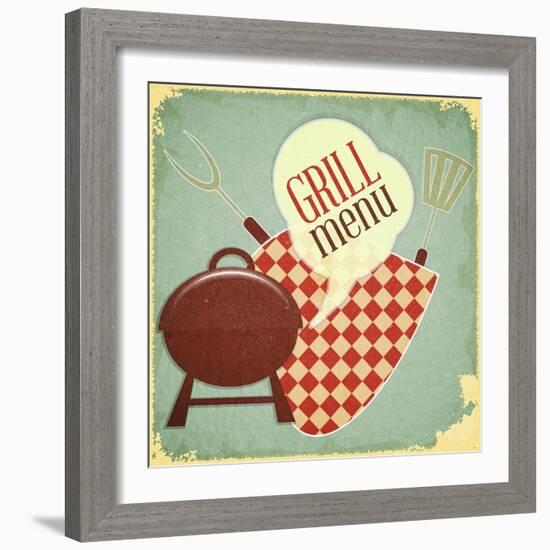 Grill Menu-elfivetrov-Framed Art Print