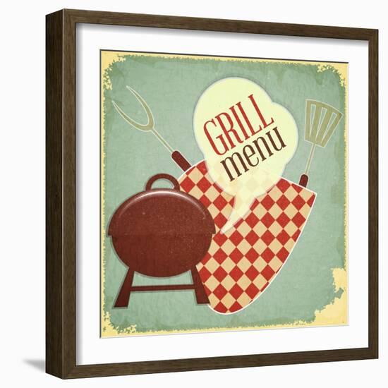 Grill Menu-elfivetrov-Framed Art Print