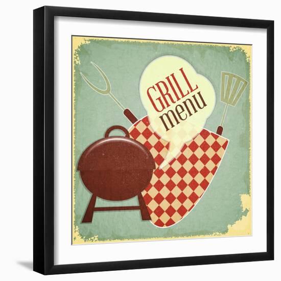 Grill Menu-elfivetrov-Framed Art Print