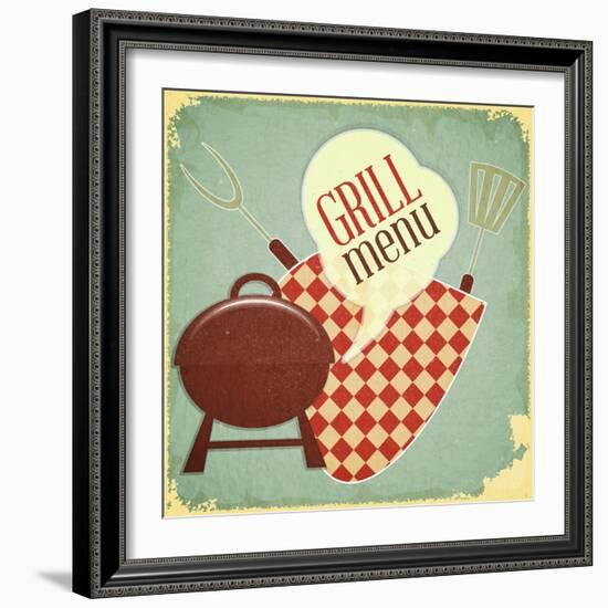 Grill Menu-elfivetrov-Framed Art Print