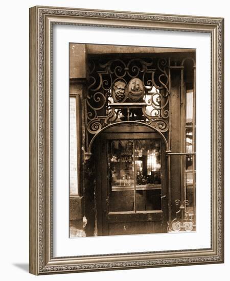 Grille de Marchand de Vins, 3 Rue de l'Larbale?te-Eugène Atget-Framed Photographic Print