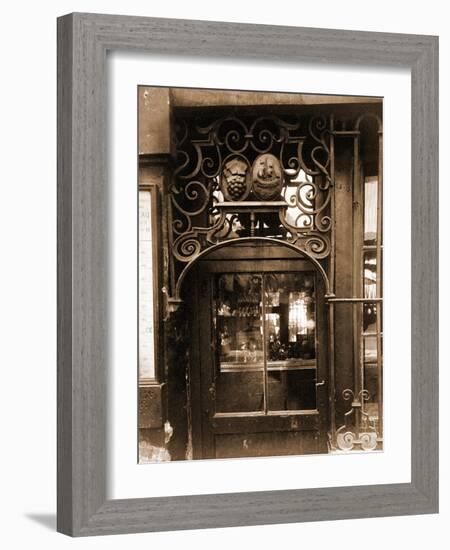 Grille de Marchand de Vins, 3 Rue de l'Larbale?te-Eugène Atget-Framed Photographic Print