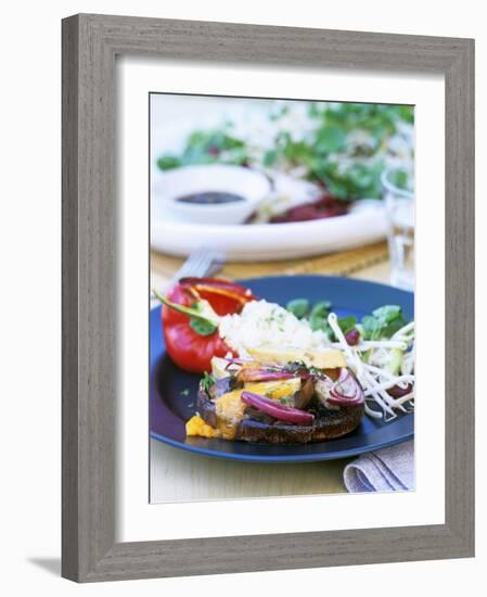 Grilled Mushroom with Quorn and Couscous-null-Framed Photographic Print