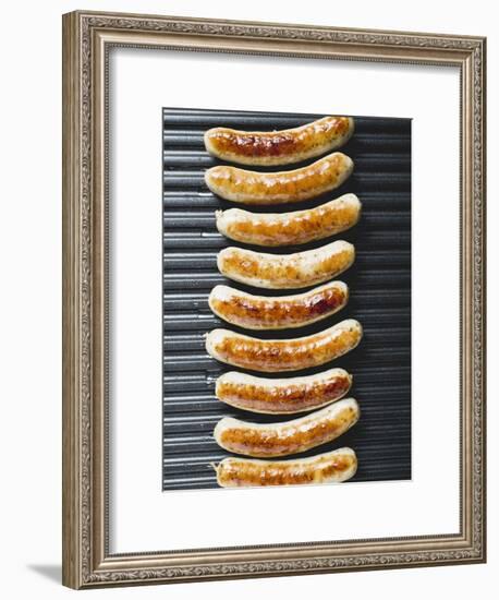 Grilled Sausages from Above-null-Framed Photographic Print