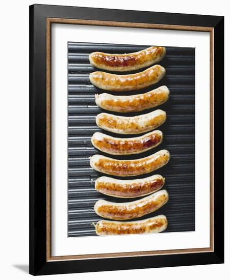 Grilled Sausages from Above-null-Framed Photographic Print