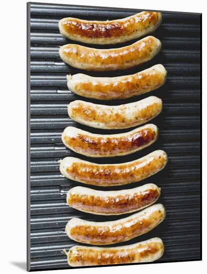 Grilled Sausages from Above-null-Mounted Photographic Print
