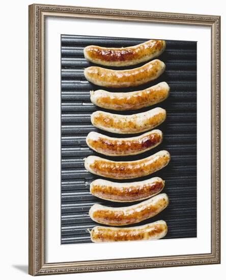 Grilled Sausages from Above-null-Framed Photographic Print