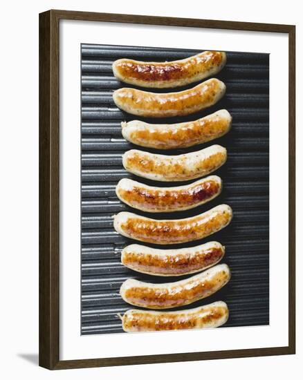 Grilled Sausages from Above-null-Framed Photographic Print