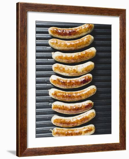 Grilled Sausages from Above-null-Framed Photographic Print