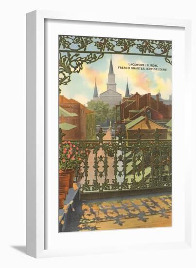 Grillwork, French Quarter, New Orleans, Louisiana-null-Framed Art Print