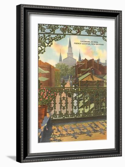 Grillwork, French Quarter, New Orleans, Louisiana-null-Framed Art Print