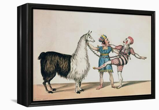 Grimaldi and the Alpaca, in the Popular Pantomime of the Red Dwarf, Published 1813 in London-John Norman-Framed Premier Image Canvas