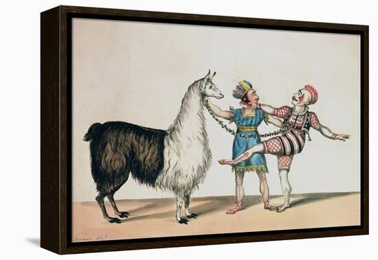 Grimaldi and the Alpaca, in the Popular Pantomime of the Red Dwarf, Published 1813 in London-John Norman-Framed Premier Image Canvas