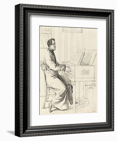 Grimm, Ludwig Emil German, 1790 - 1863 Artist's Brother-in-Law, Ludwig Hassenpflu & Piano, 1826-Ludwig Emil Grimm-Framed Giclee Print