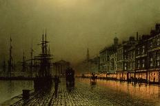 Greenock Dock by Moonlight-Grimshaw-Giclee Print