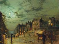 Liverpool Docks from Wapping, C.1870,-Grimshaw-Framed Premier Image Canvas