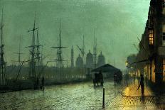 Liverpool Docks from Wapping, C.1870,-Grimshaw-Framed Premier Image Canvas