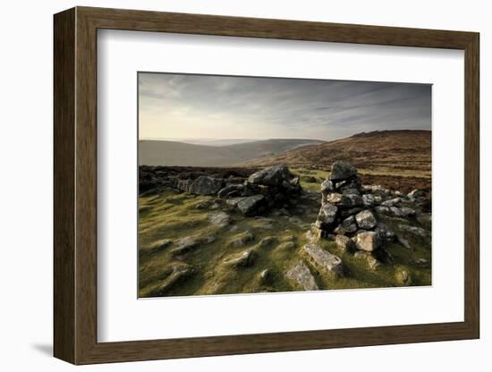 Grimspound Bronze Age Settlement, Dartmoor, Devon. UK February 2007-Ross Hoddinott-Framed Photographic Print