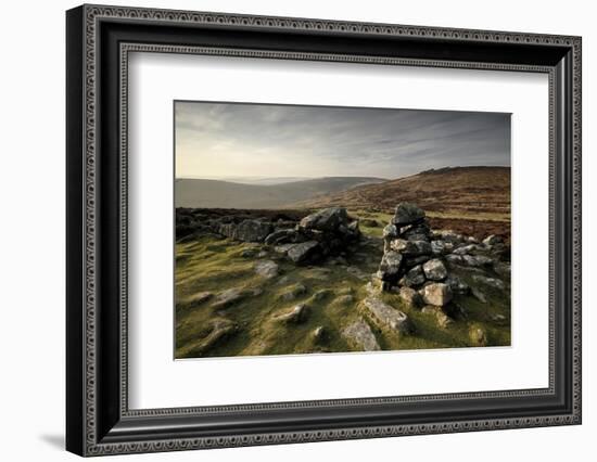 Grimspound Bronze Age Settlement, Dartmoor, Devon. UK February 2007-Ross Hoddinott-Framed Photographic Print